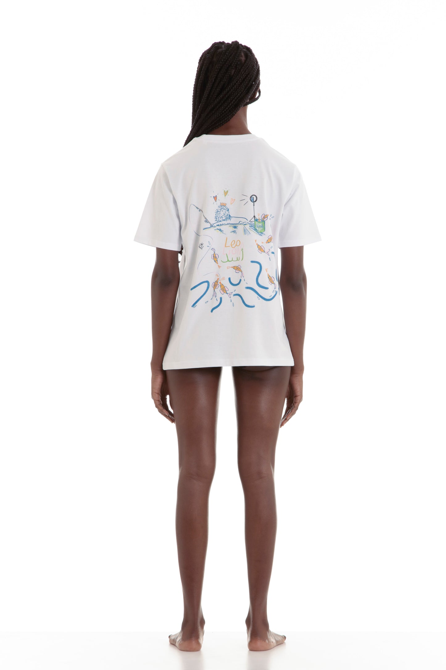 Tee-shirt Lion / Leo blanc
