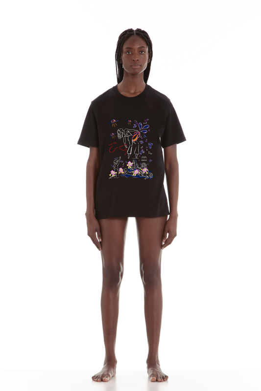 Tee-shirt Verseau / Aquarius noir