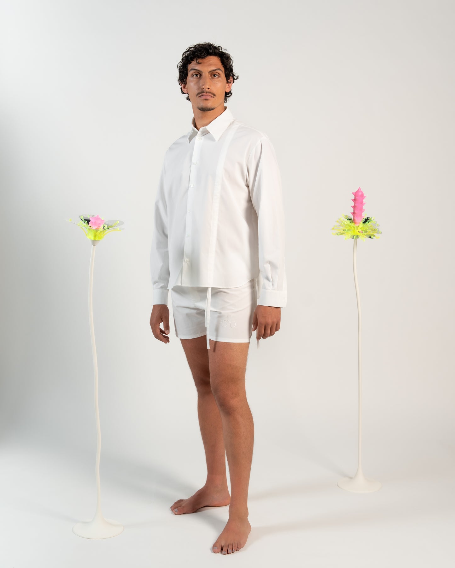 Chemise coulisses Blanc
