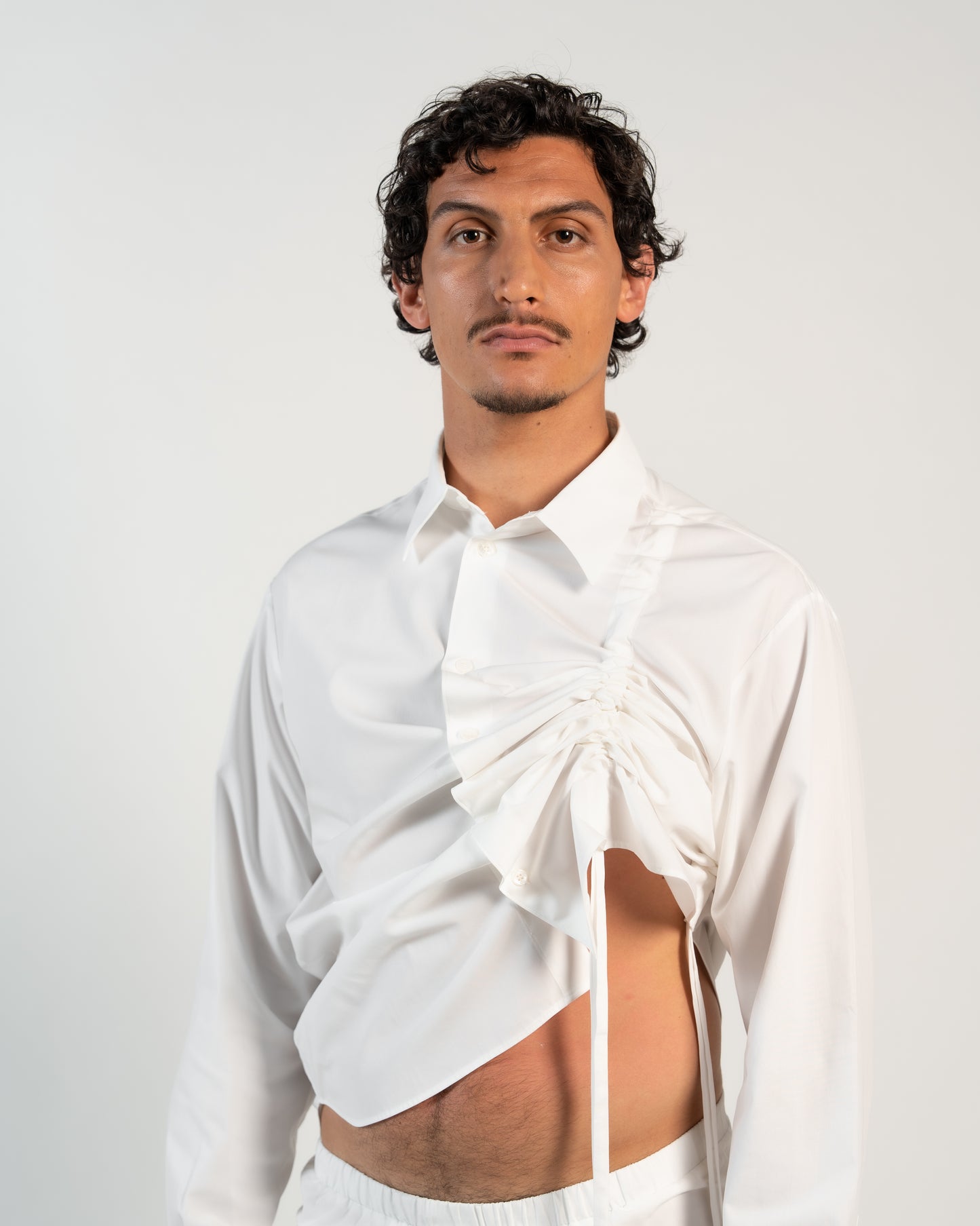 Chemise coulisses Blanc