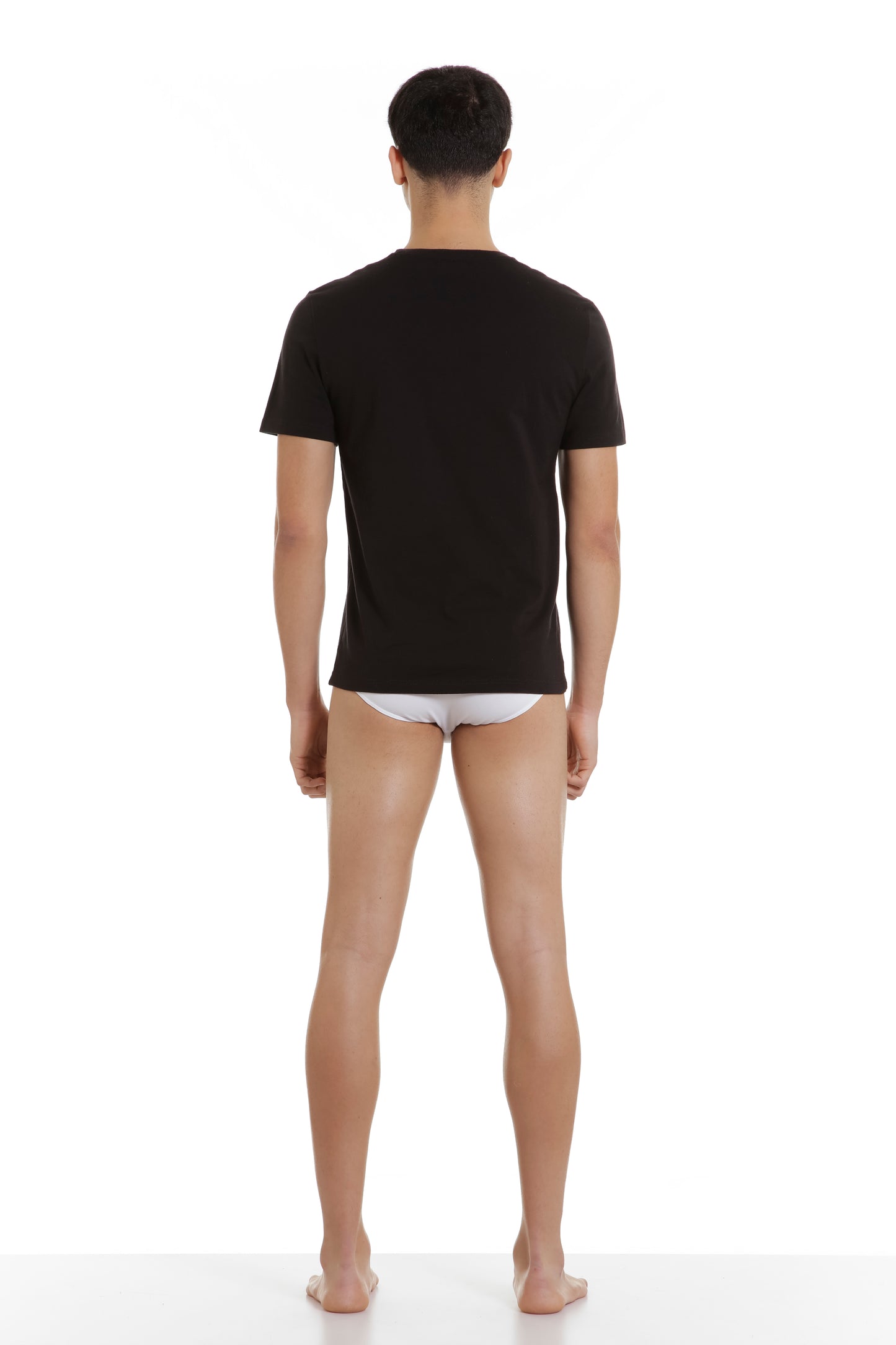 Tee-shirt noir broderie logo "M"