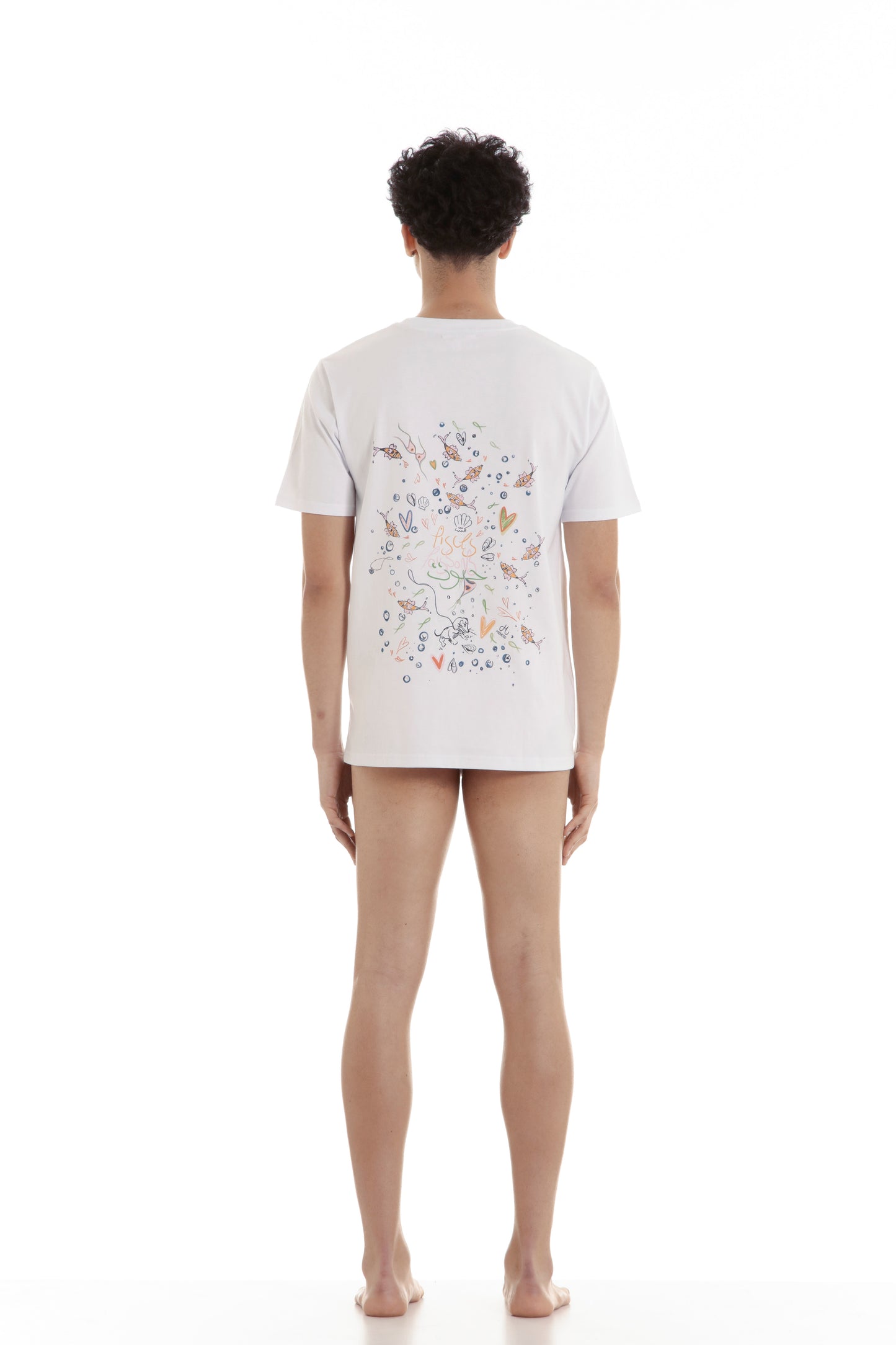 Tee-shirt Poissons / Pisces blanc