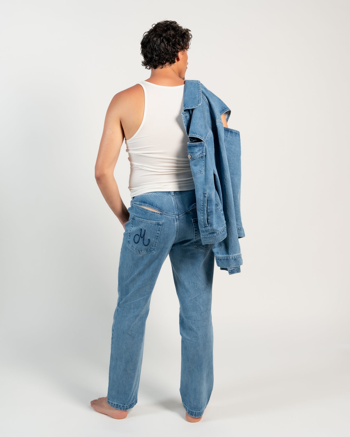 Pantalon denim set Bleu jean