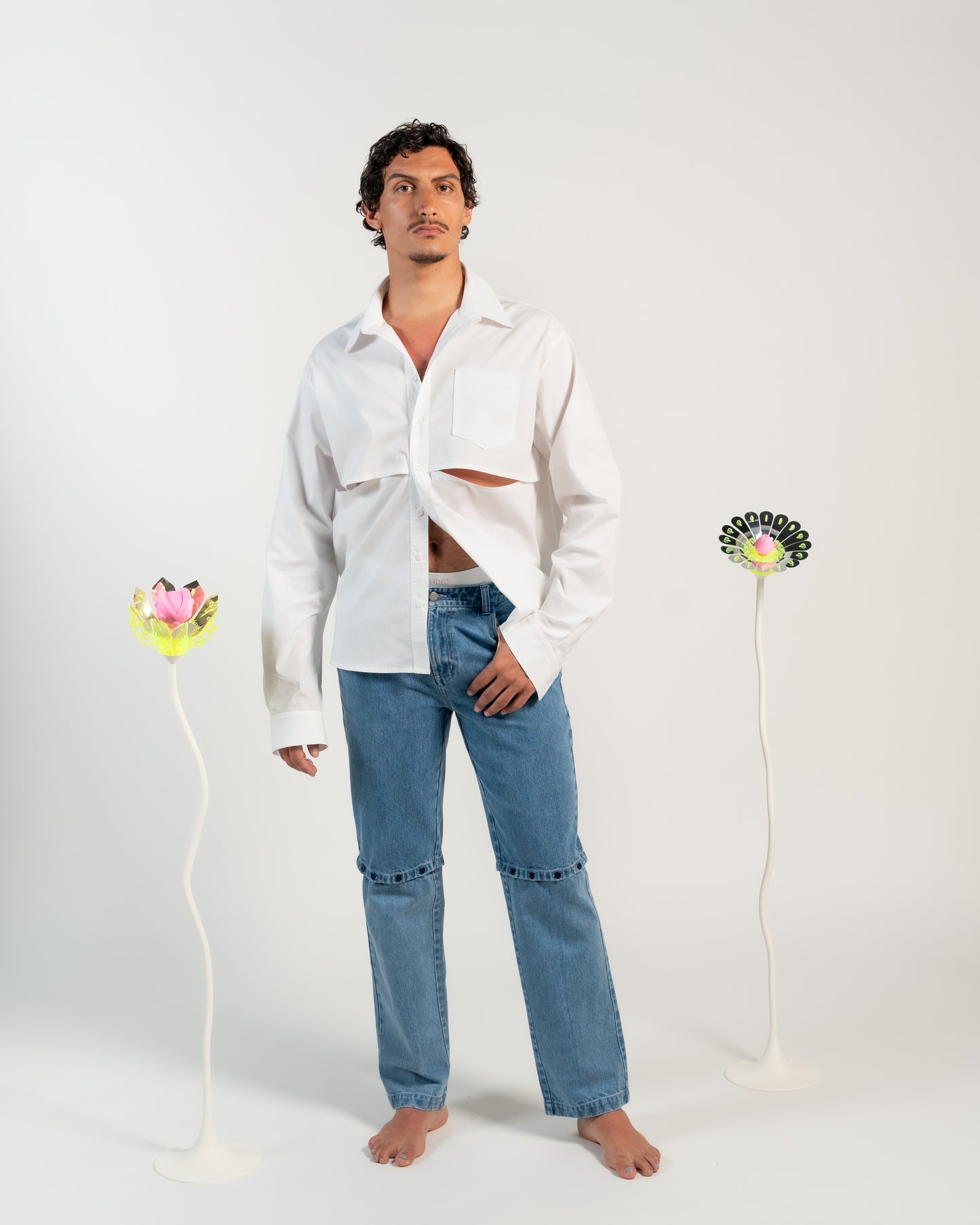 Pantalon bermuda Bleu jean