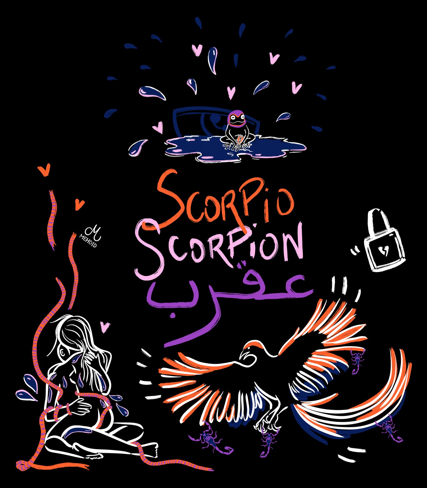 Tee-shirt Scorpion / Scorpio noir