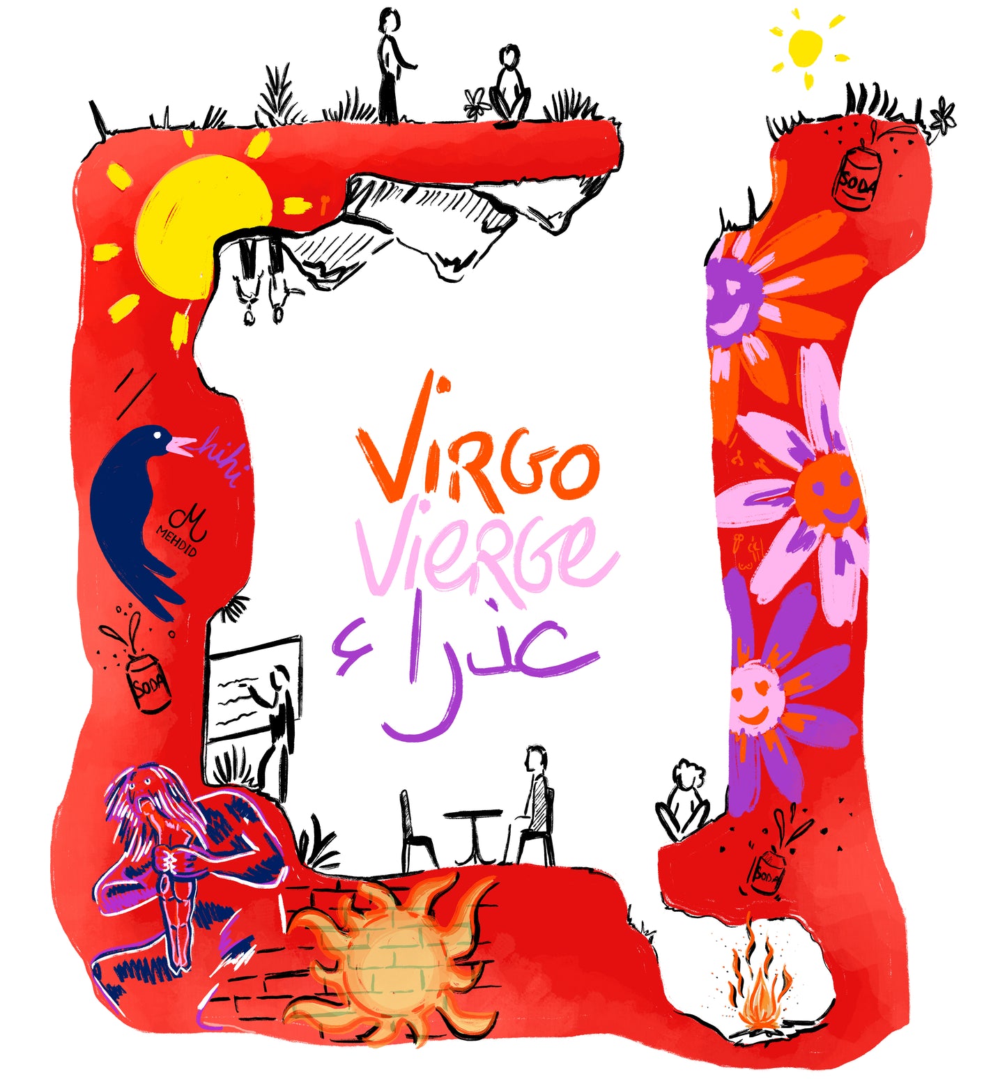 Tee-shirt Vierge / Virgo blanc