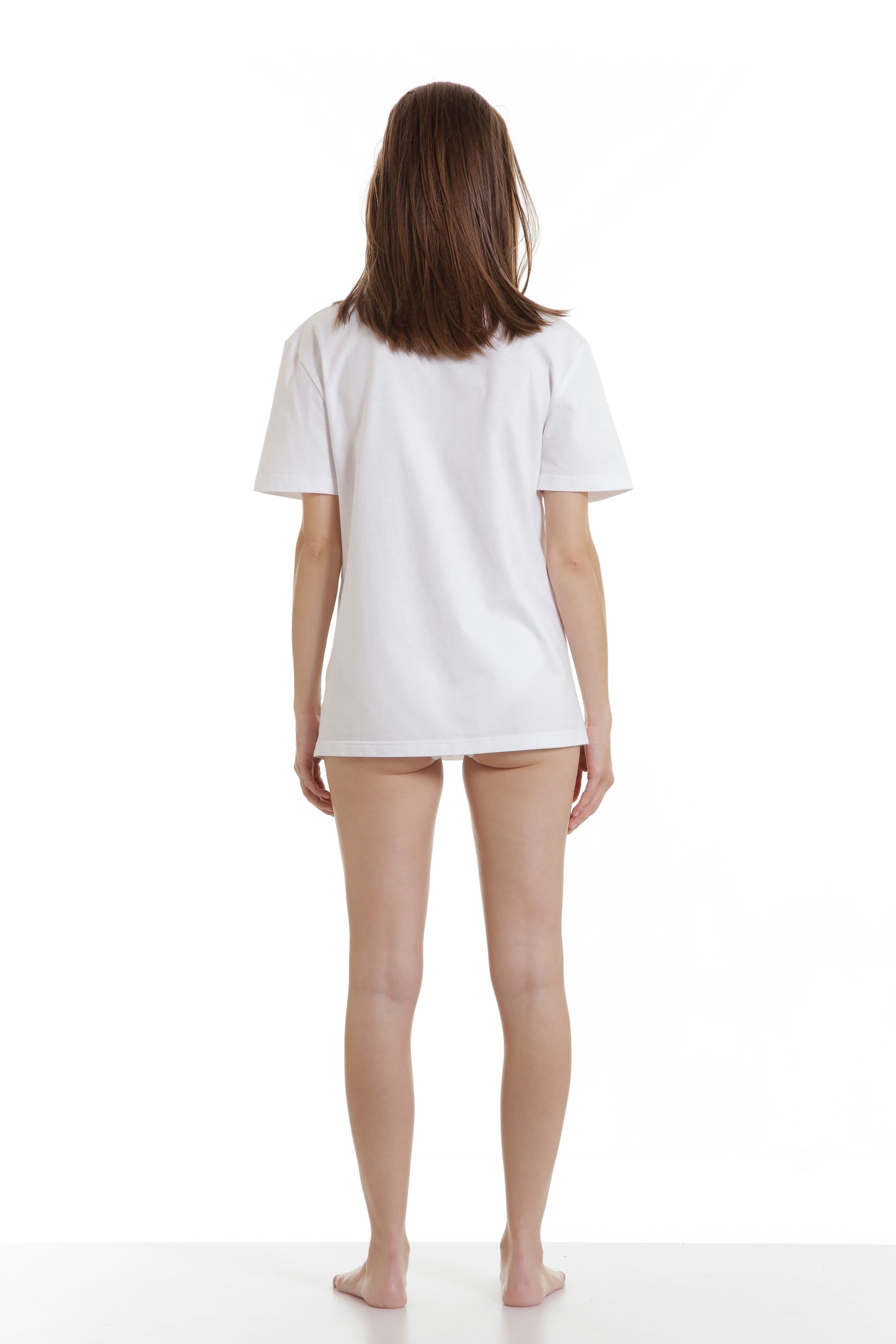 Tee-shirt blanc broderie logo "M"